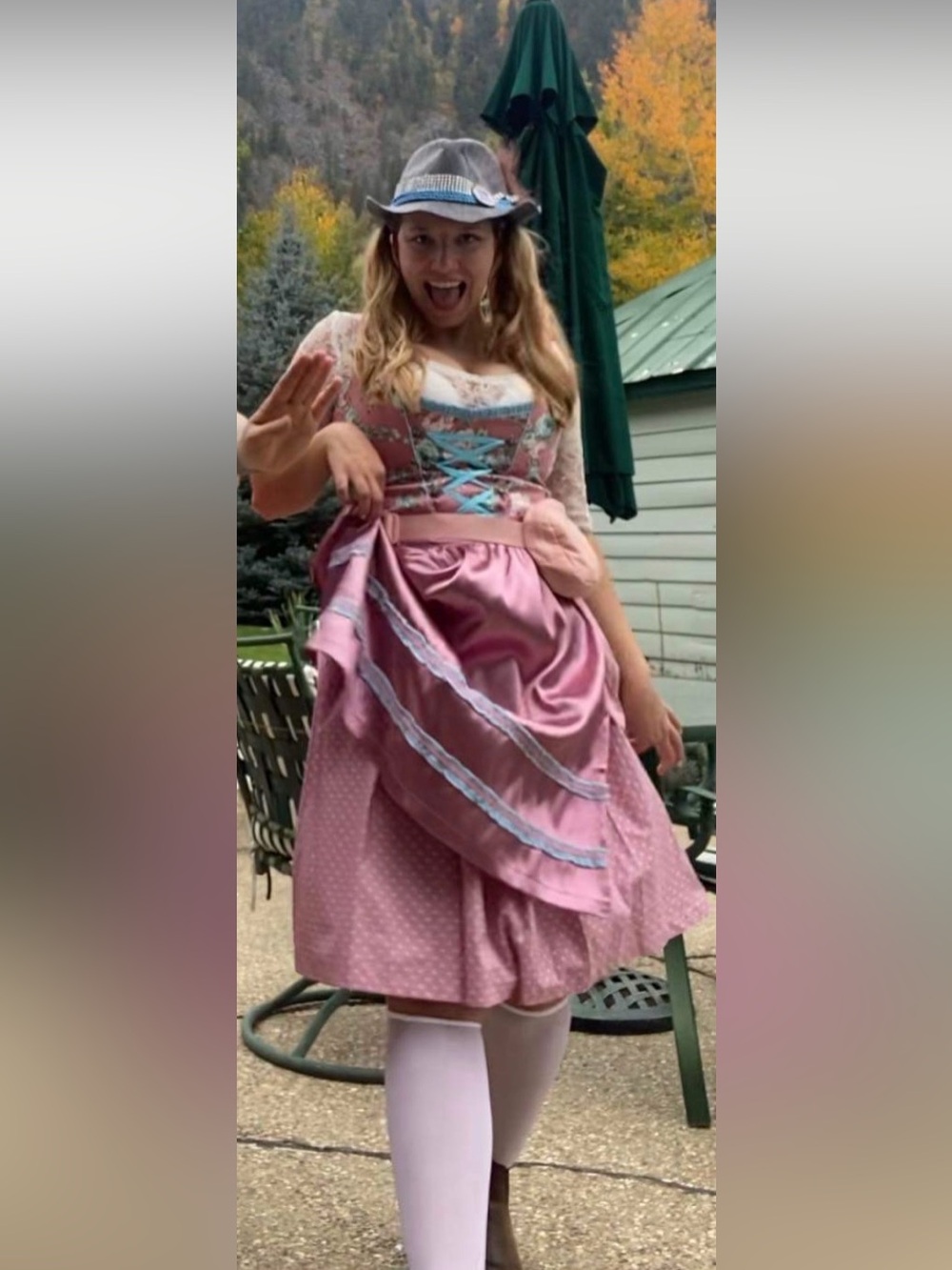 Custom Dirndl Oktoberfest German Bavarian Costume Dress Apron EU 42